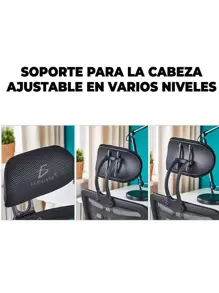 Silla Para Oficina HOG.141 Ajustable a Escritorio ELE-GATE - Negro - Ver 4