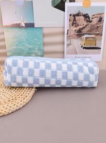 1 Túi Đựng Văn Phòng Phẩm Họa Tiết Kẻ Sọc, Văn Phòng Phẩm Đa Năng Sáng Tạo Tổ Chức Văn Phòng Phẩm Dành Cho Tuổi Teen Học Đường - Màu xanh nhạt - Xem 12