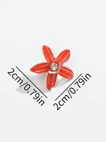 10pcs Flower Decor Hair Clip - Multicolor - View 4