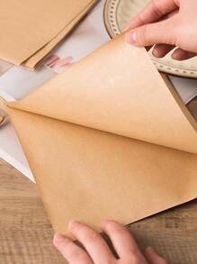 100入組三角三明治漢堡包油紙，帶有塗層的牛皮紙空氣炸鍋廚房炸鍋墊紙空氣炸鍋紙 - 棕色 - 查看 2