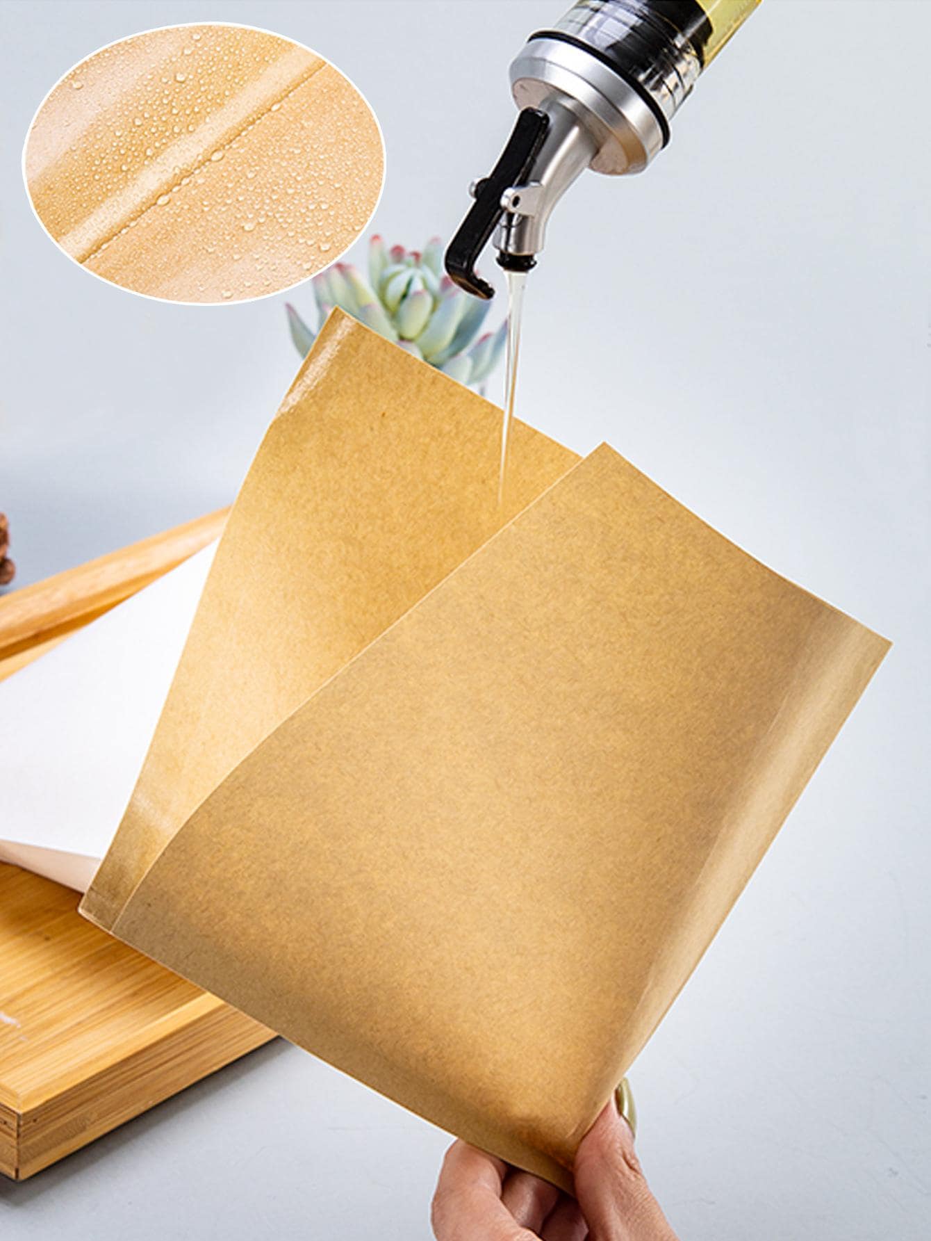 100pcs Greaseproof Paper For Sandwich, Burger And Triangle Packing