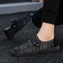 Giày đế xuồng nam có dây buộc, Giày lười móc ngoài trời thông thường - màu đen - Xem 2