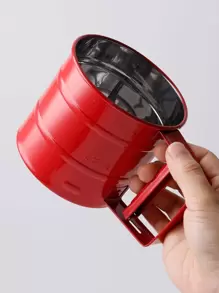 1 Pieza Herramienta Tamizadora Manual De Acero Inoxidable Para Harina Y Azúcar En Polvo, Disponible En Varios Colores - Rojo - Ver 1