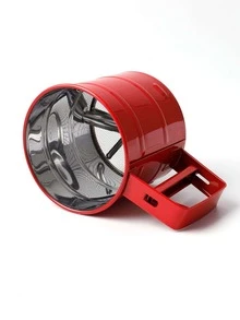1 Pieza Herramienta Tamizadora Manual De Acero Inoxidable Para Harina Y Azúcar En Polvo, Disponible En Varios Colores - Rojo - Ver 5