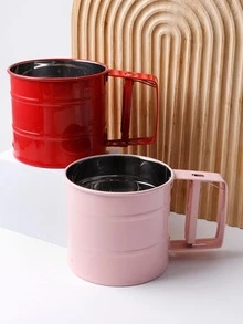 1 Pieza Herramienta Tamizadora Manual De Acero Inoxidable Para Harina Y Azúcar En Polvo, Disponible En Varios Colores - Rojo - Ver 3