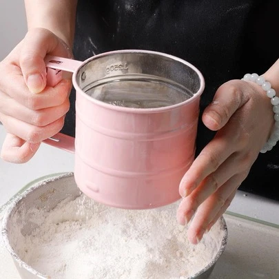 1 Miếng Thép không gỉ Cầm tay Máy sàng bột , Làm bánh Đường Công cụ , Nhiều Màu sắc sẵn có