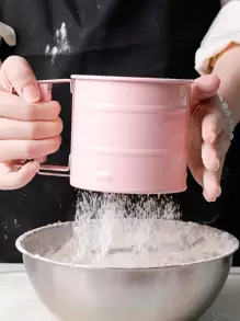 1入組不銹鋼手持式蒸粉器,烘焙用糖粉篩,多種顏色可選