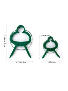 10pcs Plastic Garden Plant Clip - Green - View 2
