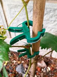 10pcs Plastic Garden Plant Clip - Green - View 1