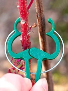 10pcs Plastic Garden Plant Clip - Green - View 3