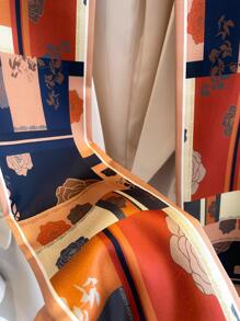 1 件女士花朵图案时尚细围巾，适合日常生活头巾、发带、头带，非常适合装扮您的外观冬季秋季情人节 - 彩色 - 查看 3