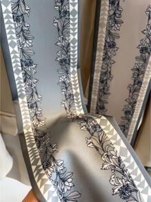 1入女士花紋時尚修身絲巾，適合日常生活頭巾，髮帶，頭帶，打造完美的造型 - 彩色 - 查看 3