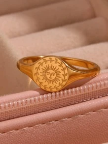 MamacitaSlay Nhẫn trang trí hình tròn - Vàng - Xem 3