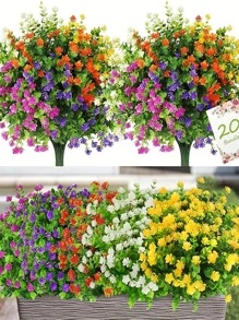 1入組塑料人造花花束，現代人造花束，婚禮裝飾