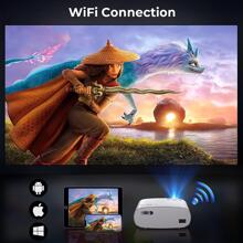VIDOKA Native 1080P Mini Projector with WiFi and Bluetooth, Upgrade 9200L HD, BL-48 , white - trắng - Xem 4