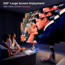 VIDOKA Native 1080P Mini Projector with WiFi and Bluetooth, Upgrade 9200L HD, BL-48 , white - trắng - Xem 6