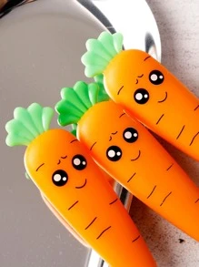 1pc/1set/4pcs Carrot Shaped Stainless Steel Cutlery Set, 2pcs,Kitchen,Christmas Gift,School Supplies