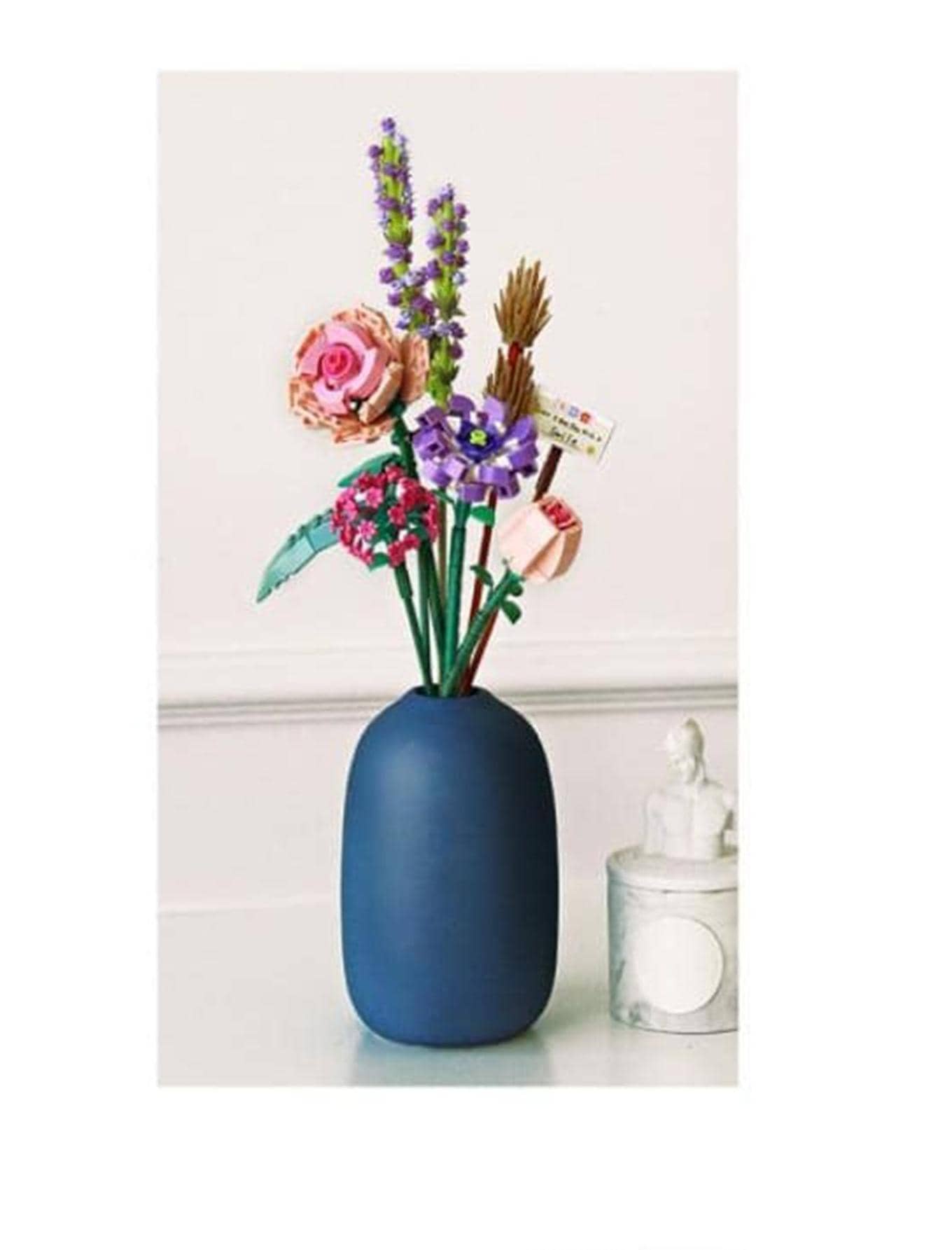 Kit Costruzione Bouquet di Fiori - 1070 Pezzi con 10 Flowers Botanici - Decorazione per Casa & Ufficio - Regalo per Donne, Adulti & Bambini 6+ (San Valentino & Festa della Mamma