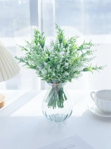 1支人造薰衣草装饰花，可用于家居花瓶摆设、户外花园装饰、新娘捧花和腕花。 - 白色 - 查看 1