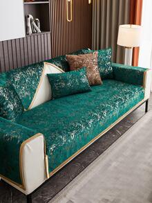 1 Chiếc Đệm Sofa Chenille Jacquard Cao Cấp, Tất Cả Các Mùa, Chống Trơn Trượt, Chống Thú Cưng, Chống Bụi Bẩn, Vỏ Sofa Chống Bụi, Bộ Bảo Vệ Ghế Sofa Cung Điện Phong Cách Châu Âu Chống Trầy Xước Cho Phòng Khách Sofa Hình Chữ L Và 1 /Sofa 2/3/4 chỗ (Bán riêng) - Màu xanh lá cây đậm - Xem 4