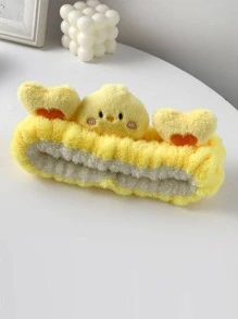 1 件男女通用毛绒小鸡头带，适用于洗脸和角色扮演服装，可爱情人节情人发带头巾头带吸汗带 - 黃色 - 查看 2