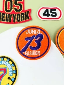 5入組字母圖案熨燙貼片 - 彩色 - 查看 2