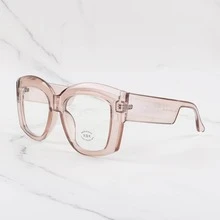 Fashionable Large Frame Glasses Frames For Women Personalized Square Glasses Computer Radiation Resistant Frames - Champagne - View 2