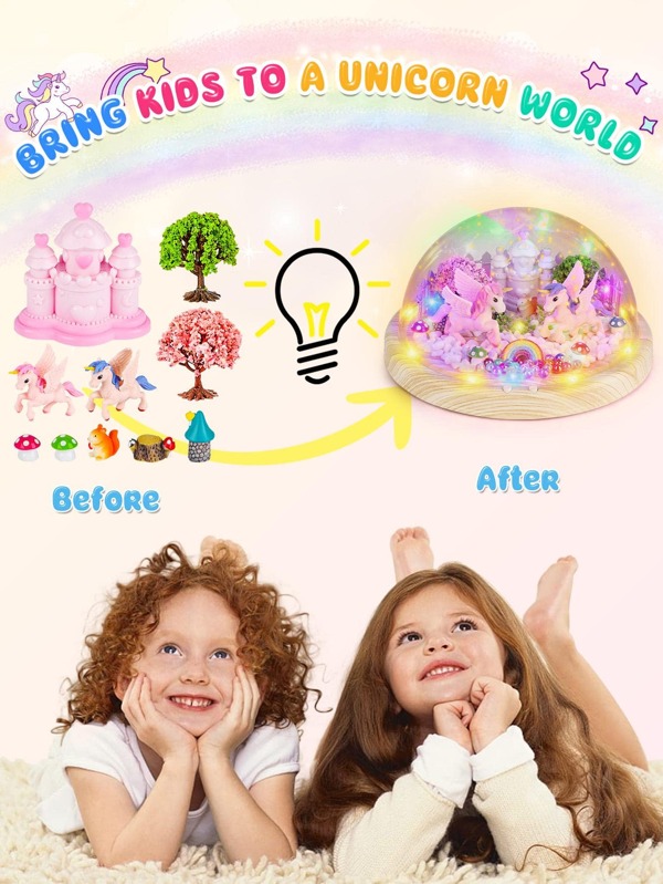 Make Your Own Night Light with Music, 7in Unicorn Nightlight Project