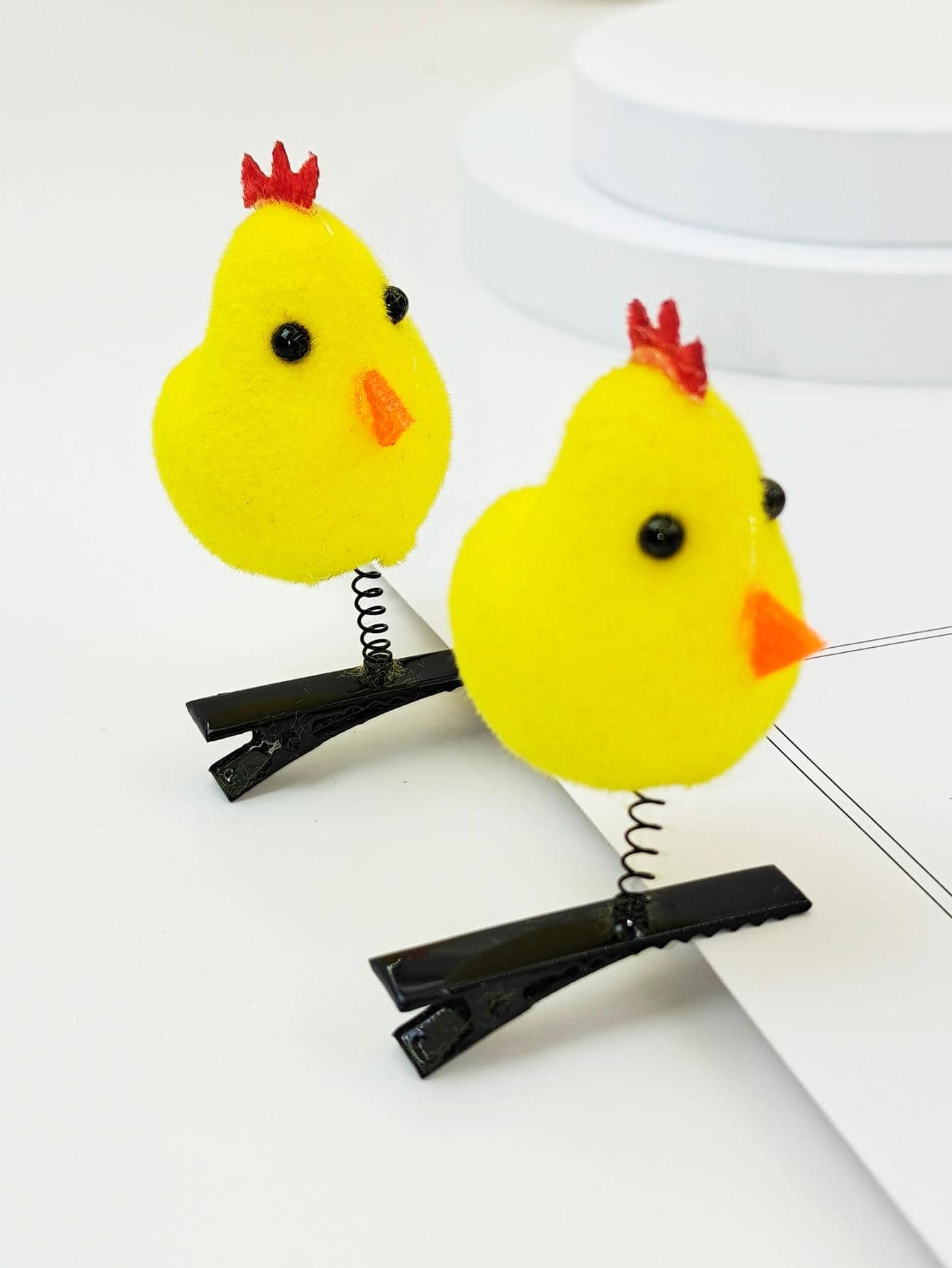 2pcs Women Chicken Decor Cute Hair Clip For Daily Life - Yellow - View 1