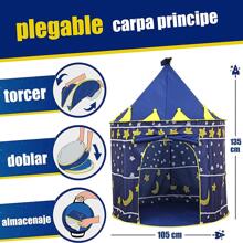 Casa De Campaña Con Diseño De Castillo Para Niños Niñas - Azul - Ver 5