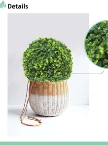 1pc Artificial Plant Ball Design Garden Ornament - Green - View 5