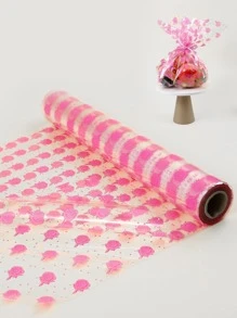 1 cuộn Giấy Gói Quà Họa Tiết Hoa PP Hiện Đại Đa Năng Chất Liệu Gói Quà Cho Tiệc - Hồng - Xem 1
