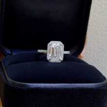 2pcs/set Cubic Zirconia Decor Ring - Silver - View 3