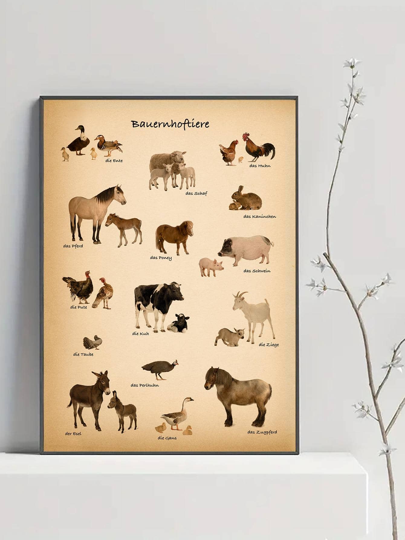 1 In Hình Động Vật Có Khung Tranh Hiện Đại Hóa Học Treo Tường Nghệ Thuật Tranh Cho Trang Trí Tường Nhà - Nhiều màu - Xem 1