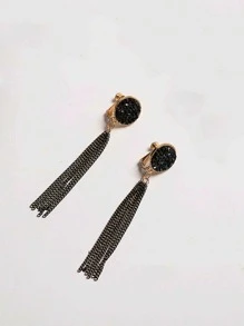 Rhinestone Tua trang trí còng tai - Nhiều màu - Xem 3