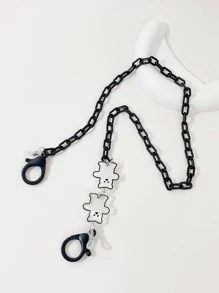 2入組熊裝飾口罩鏈 - 黑色 - 查看 4