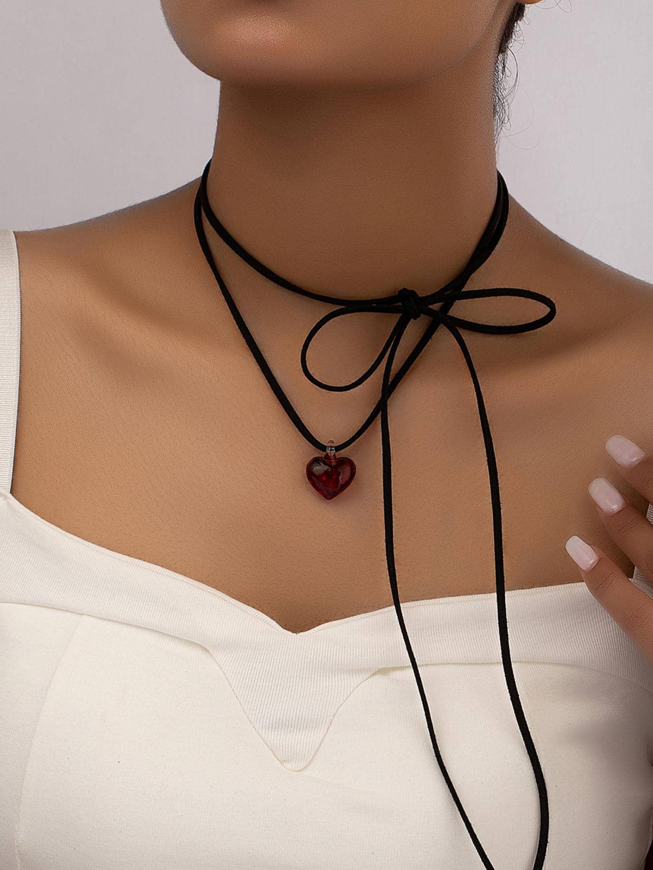 Heart Charm Layered Necklace