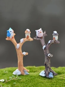 2 món đồ trang trí sân vườn hình cú & cây - Nhiều màu - Xem 4