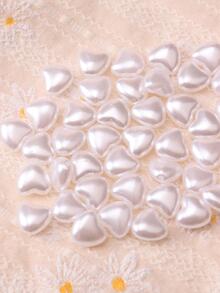 100pcs/set Heart Shaped DIY Bead - White - View 3