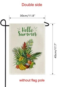 1入組鳳梨印花花園旗幟 - 彩色 - 查看 7