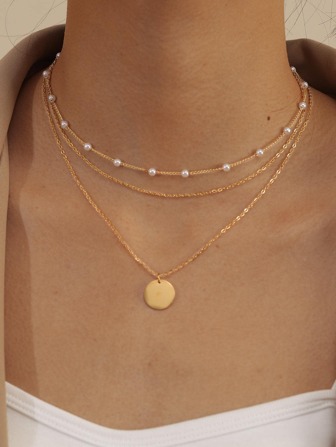 2入組女士優雅職場兩件式項鍊套裝