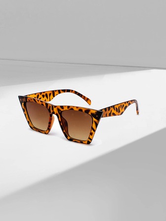 1 件超大猫眼时尚眼镜，经典超大镜框，适合驾驶和打高尔夫球，时尚眼镜