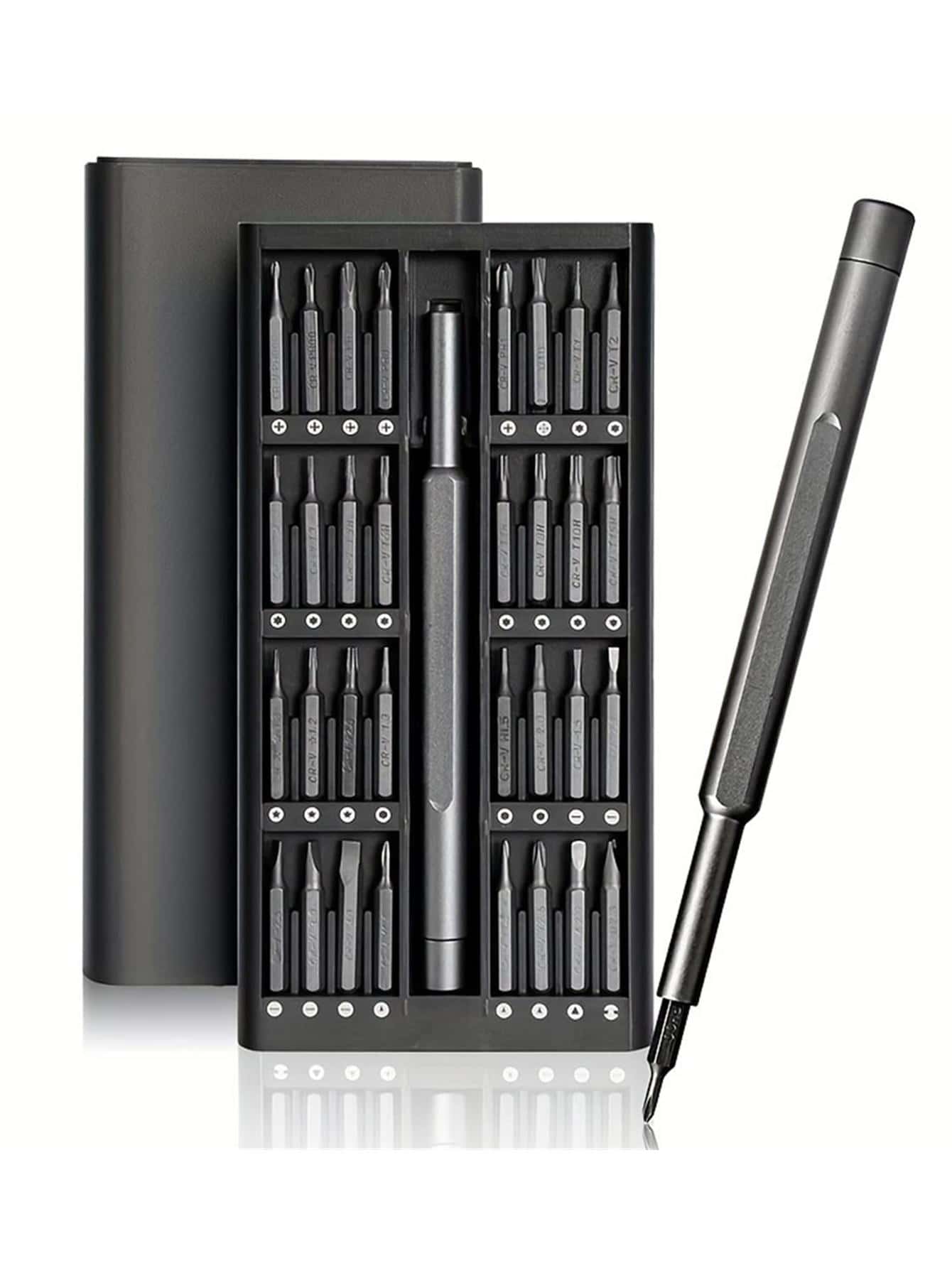 33pcs/set Carbon Steel Precision Screwdriver Set, Special Screwdriver, Magnetic Screwdriver - Grey - View 1