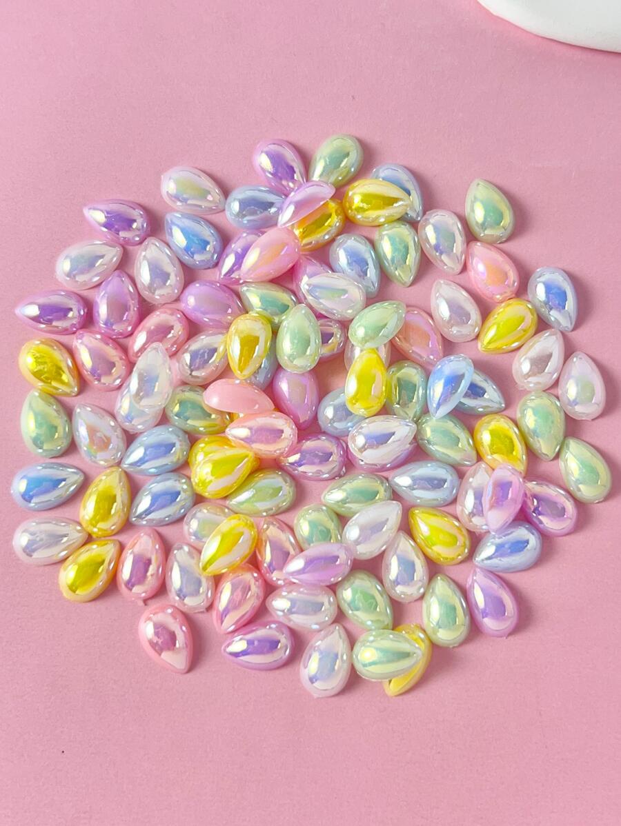100pcs/set Random Color Water-drop Design DIY Bead - Multicolor - View 1