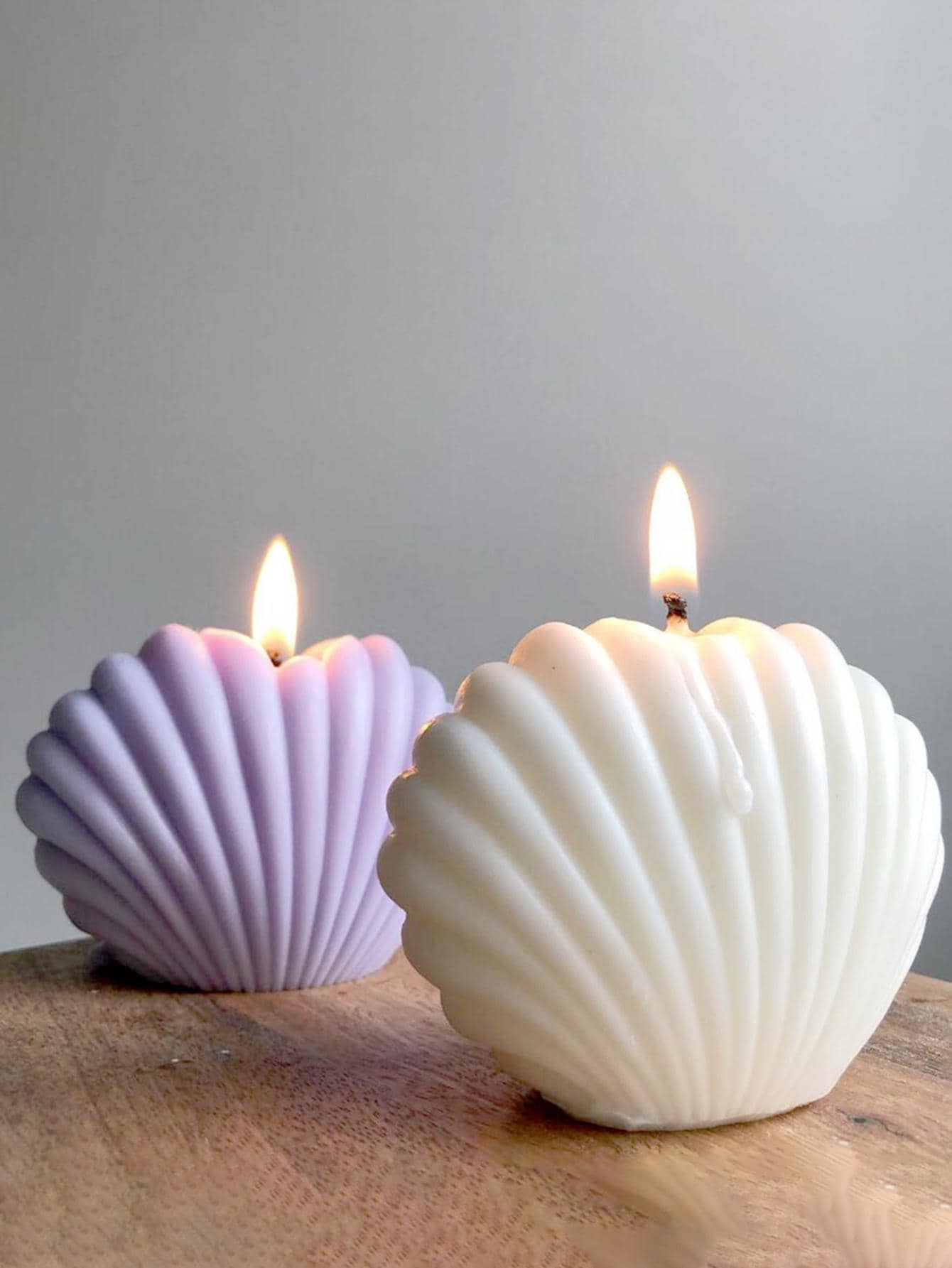1pc Shell Shaped Candle Mold - White - View 1