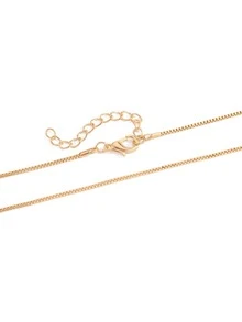 Collar de cadena minimalista - Dorado - Ver 4