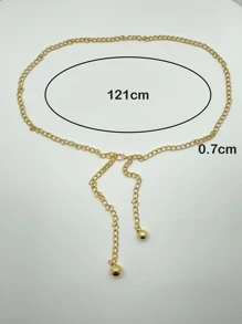 Street Ball Charm Chain Belt Halloween Fall, Autumn, Halloween - Gold - View 3