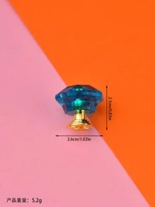 1入組PMMA抽屜把手，現代鑽石設計家用抽屜把手 - 彩色 - 查看 2