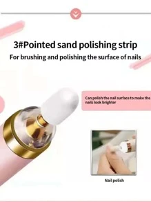 1pc Portable Electronic Nail Grinder - Pink - View 2