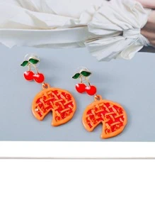 Hoa tai thả Pizza trang trí Cherry - trái cam - Xem 4